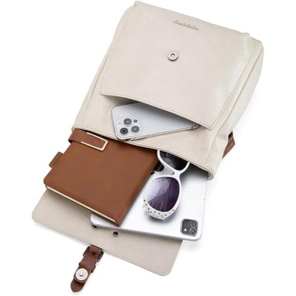 Womens Medium Backpack Convertible Beige Brown main image 7